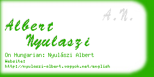 albert nyulaszi business card