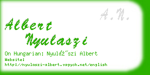 albert nyulaszi business card